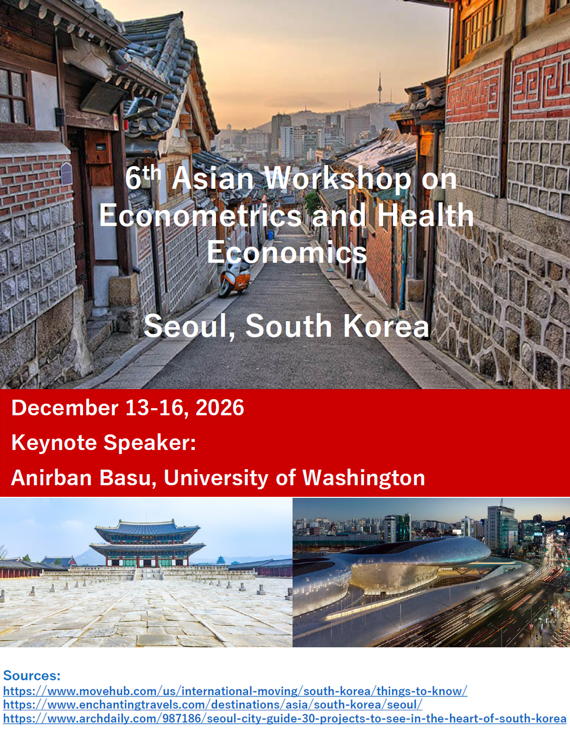 6th Asian Workshop on Econometrics and Health Economics